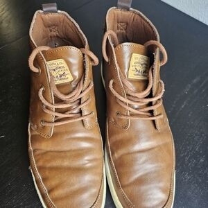 Levi's Mens Atwater Waxed Synthetic Leather Casual Lace-up Hightop Sneaker Boot